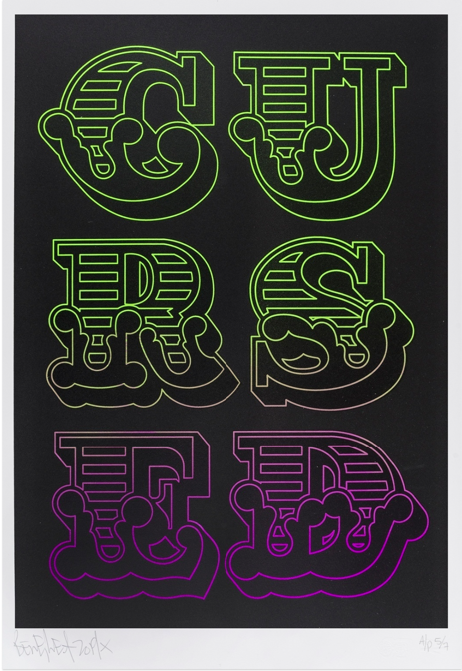 Ben Eine, Cursed Silkscreen Print 