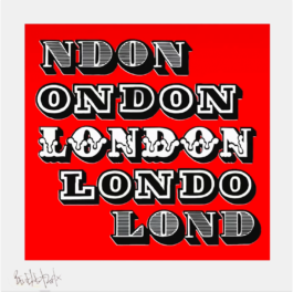 Ben Eine, London Red Silkscreen Print 