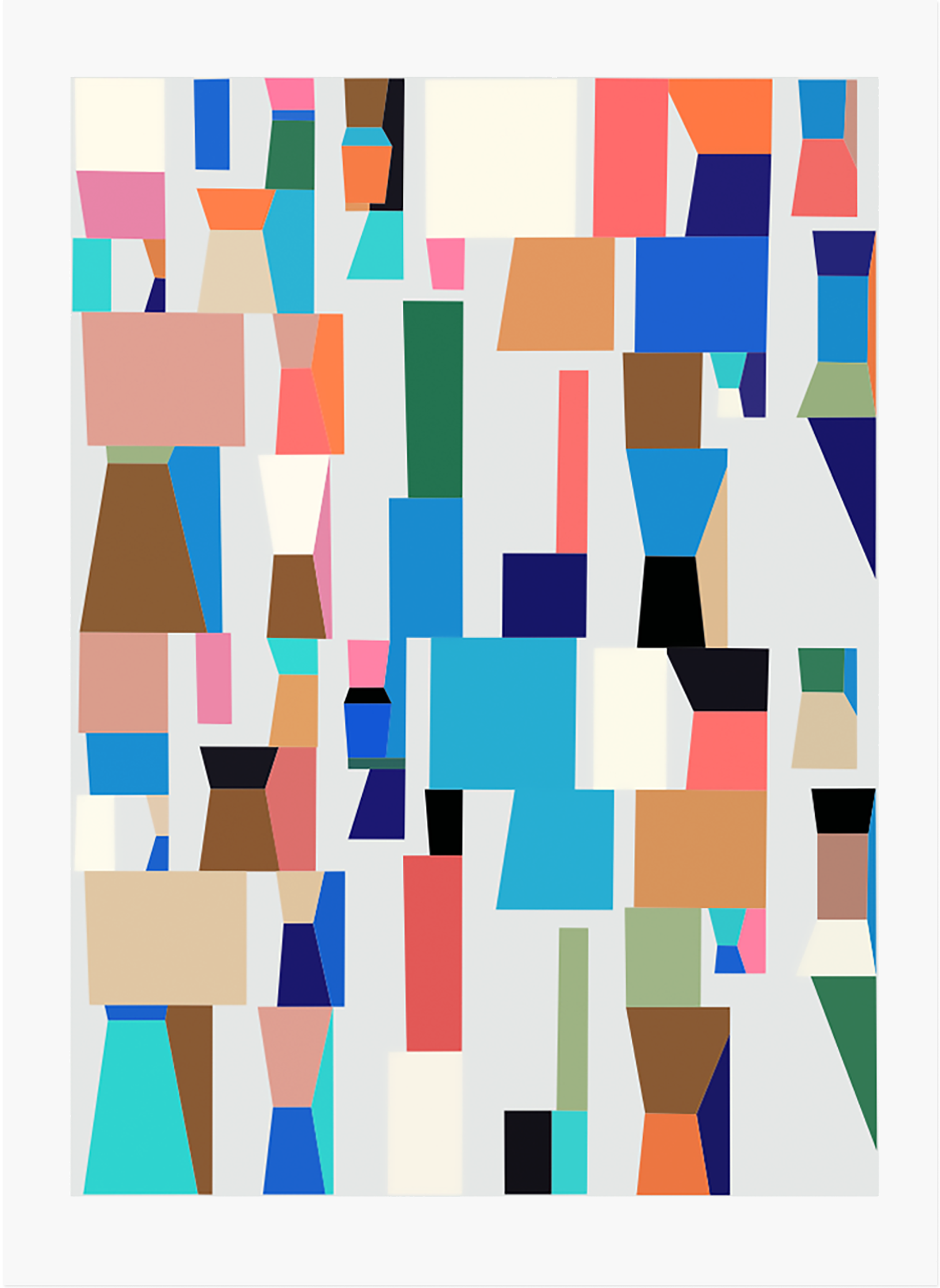 Peter Fillingham, White Silkscreen Print 