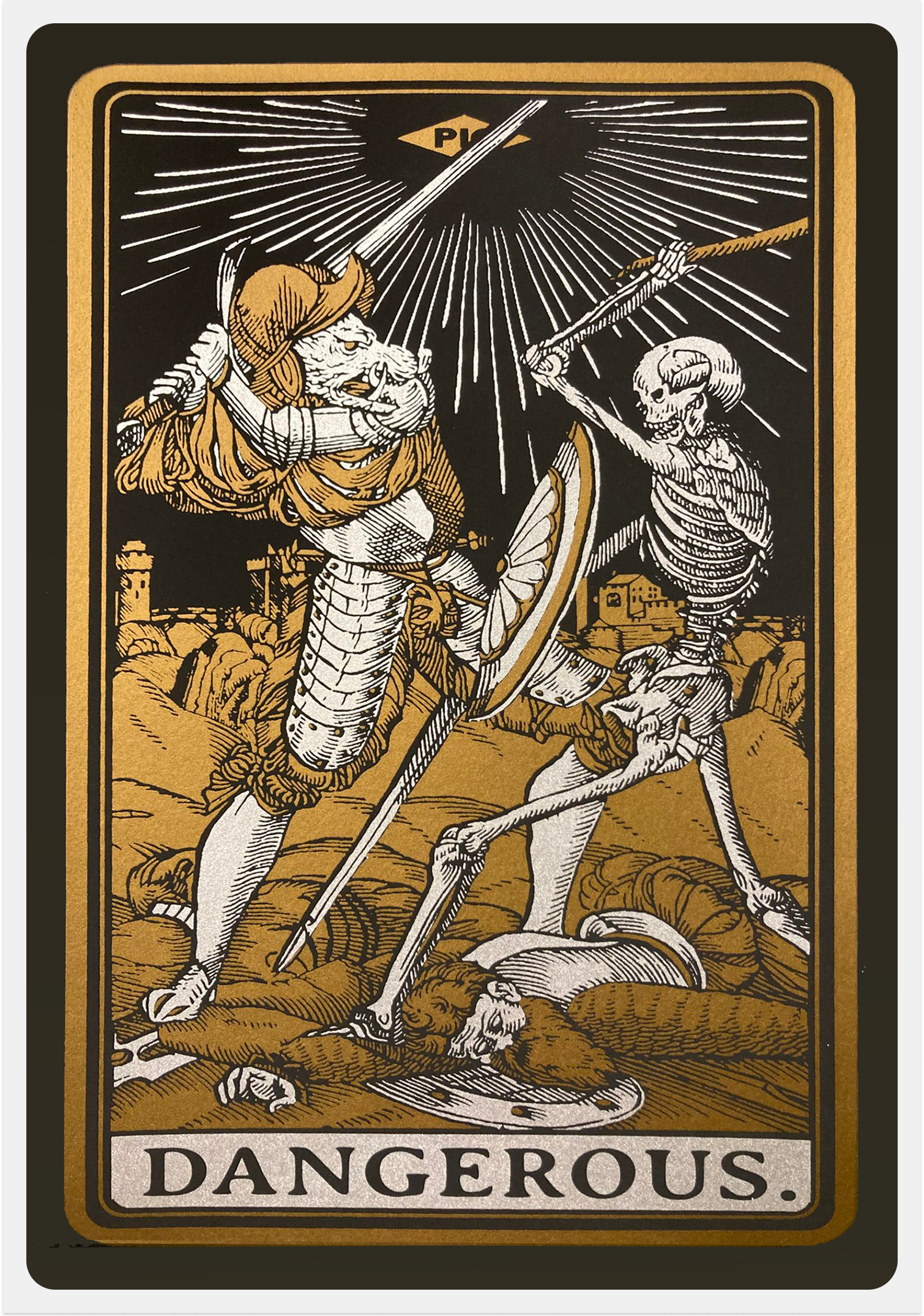 Raymond Watts, Dangerous Tarot Card Silkscreen Print 